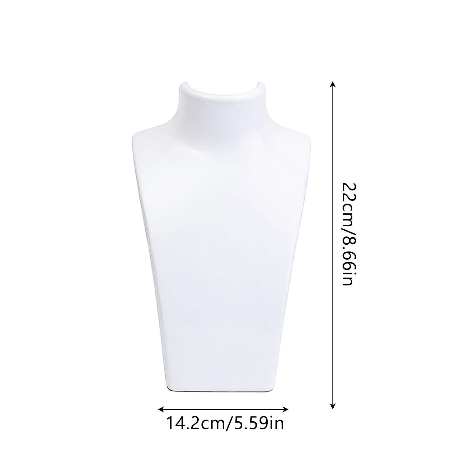 

Acrylic Neck Form Jewelry Display Stand Figure Model Organizer Holder Multicolor Mannequin Props Storage Rack for Necklace Ring білий