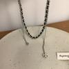 Korea personalized design cross leather winding necklace metal cold wind collarbone chain necklace