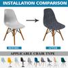 Floral Printed Shell Chair Covers Elastic Seat Cushion Cover Protector for Chairs Fitted Kitchen Living Room for Home Decor 1pc