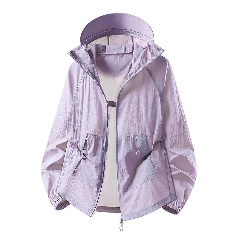 Ice silk sunscreen for men and women 11 summer new UV protection large brim thin breathable cardigan jacket sunscreen clothing