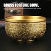 Hundred Blessings Chinese Fortune Bowl 10cm Brass Treasure Bowl  Gift For Wealth