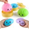 Smiling Face Dumpling Glitter Dumpling Squishy with Box Dumplings Sensory Squeeze Toy for Stress Relief