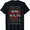 Christmas Merry Xmas Ya Filthy Animal Meme Lol Ugly Camiseta Negro  Crew Neck Short Sleeve Cotton Top All Seasons Casual Fashion