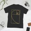 T-shirt Vintage Rapporto Aureo Spirale Sacra di Fibonacci per Unisex Girocollo T-shirt in Cotone Matematica Manica Corta Maglietta Abbigliamento