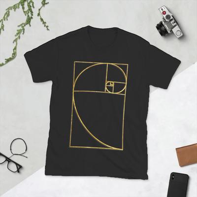 Vintage Golden Ratio Sacred Fibonacci Spiral TShirts for Unisex Round Collar Cotton T Shirts Math Short Sleeve Tee Shirt Clothing