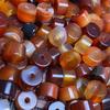 Natural Banded Agate Barrel Beads for DIY Buddhist Jewelry Accessories