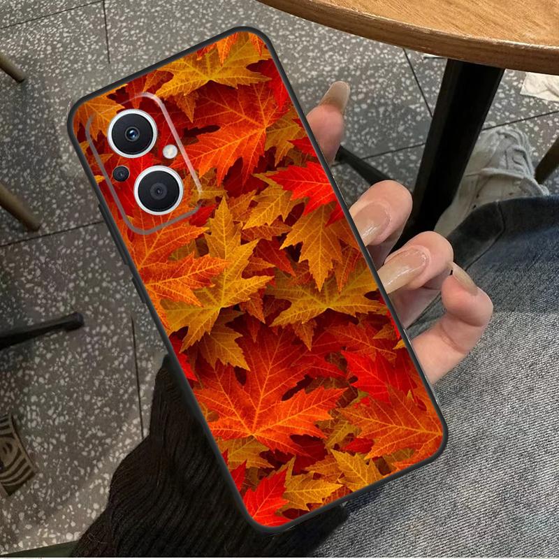 Autumn Leaves For OPPO Reno 7 8 Lite 8T 14F 13F 11F 12F 10 11 12 13 14 Pro OPPO Find X9 X8 X5 X6 Pro Case