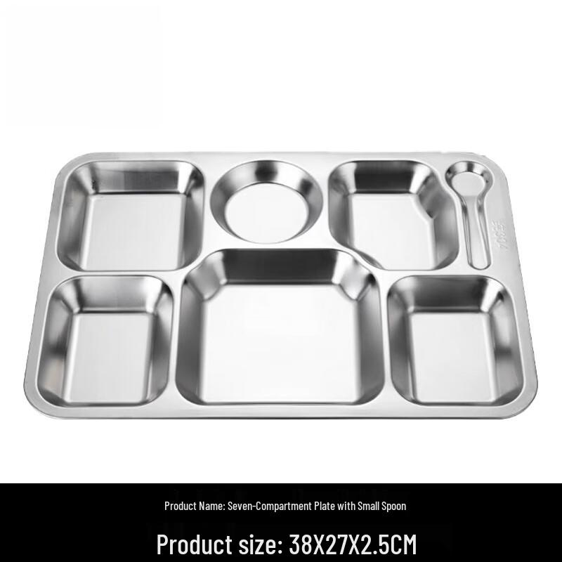 

304 Stainless Steel Divided Lunch Box with Spoon