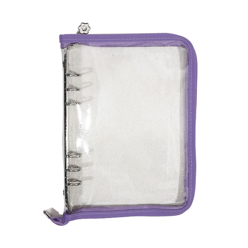 A5 6 Ring Binder Notebook with Zipper Pockets Photocard Holder Binder Sleeves Book Polaroid Small Card Photo Album