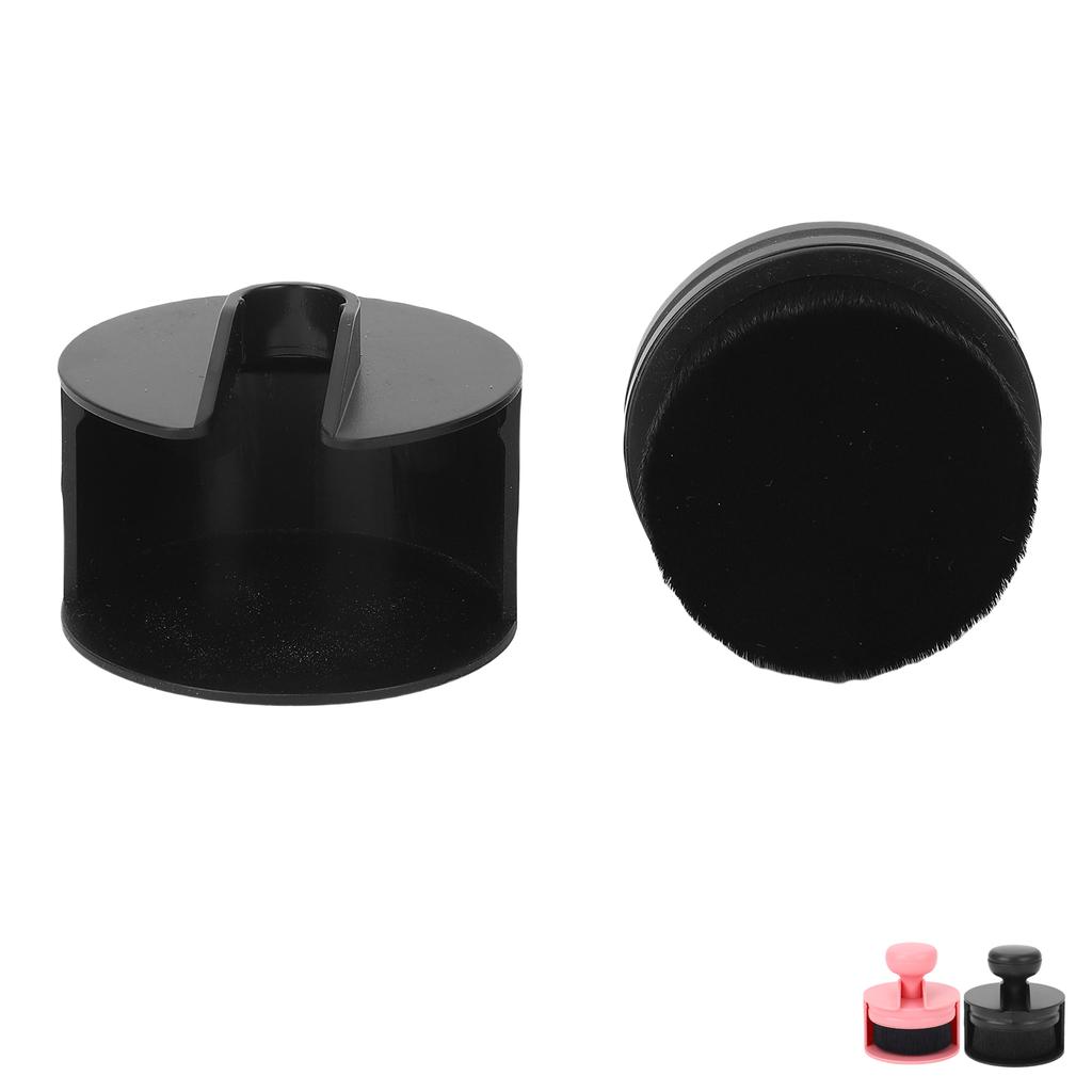 Nail Dust Brush Round Handle Flat Head Professional Fluffy Soft Nail Art Dust Cleaning Brush