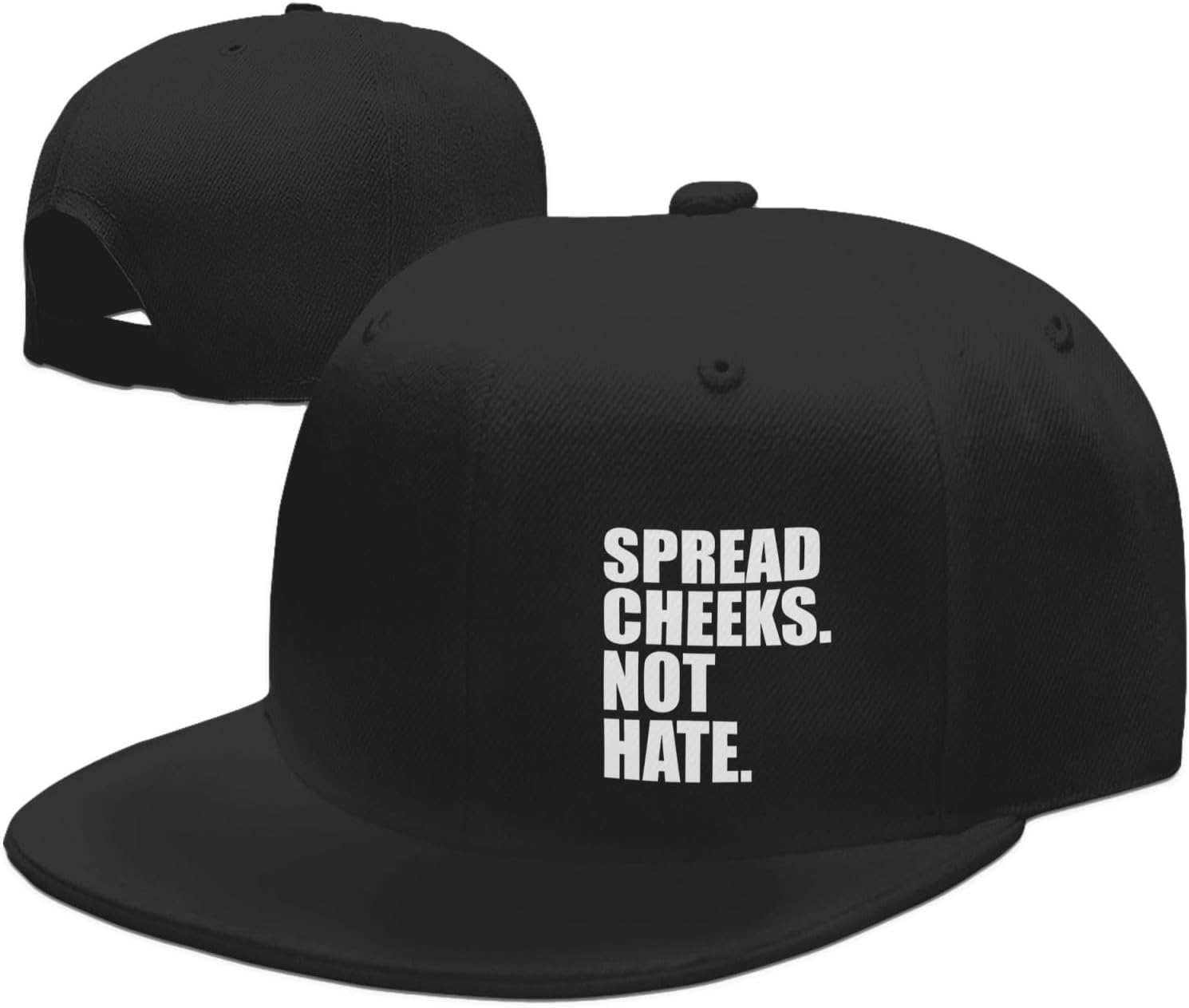 Spread Cheeks Not Hate Baseball Cap Polyester Casual Snapback Hat for Adult Men Women Adjustable One Size