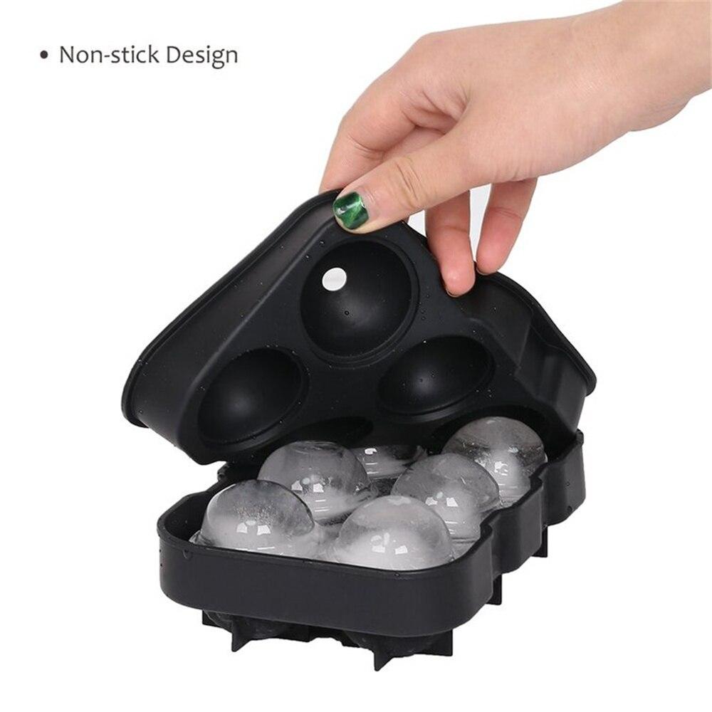 Ice Cube Trays Silicone Sphere Ball Maker with Lid for Whiskey and Cocktails Bourbon Reusable and BPA Free
