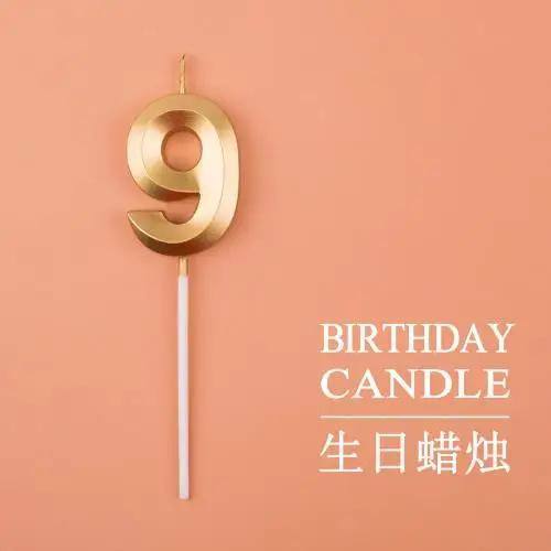 New 0 1 2 3 4 5 6 7 8 9 Cake Topper Kids Girls Boys Baby Party Supplies Colorful Decoration Wedding Birthday Number Cake Candles