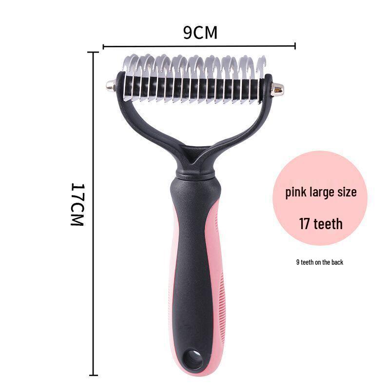 Double-Sided Stainless Steel Pet Detangling Grooming Comb