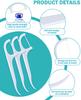 Portable Dental Floss Pick Dispenser Pop-Up Automatic Holder with 88 Count Dental Floss Sticks Storage Box Toothpicks Oral Care