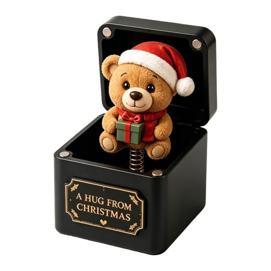 Christmas Themed Surprise Boxes Magic Gift Box, Spring-Loaded Pop-Up Holiday 3D Santa Seasonal Gifts Claus Snowman Angel Elk Trick Box for Xmas