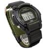 Casio Orologio Digitale Standard Verde con Chiusura in Velcro Modello Internazionale W-219HB-3AV Cinturino da Uomo, [Usato]