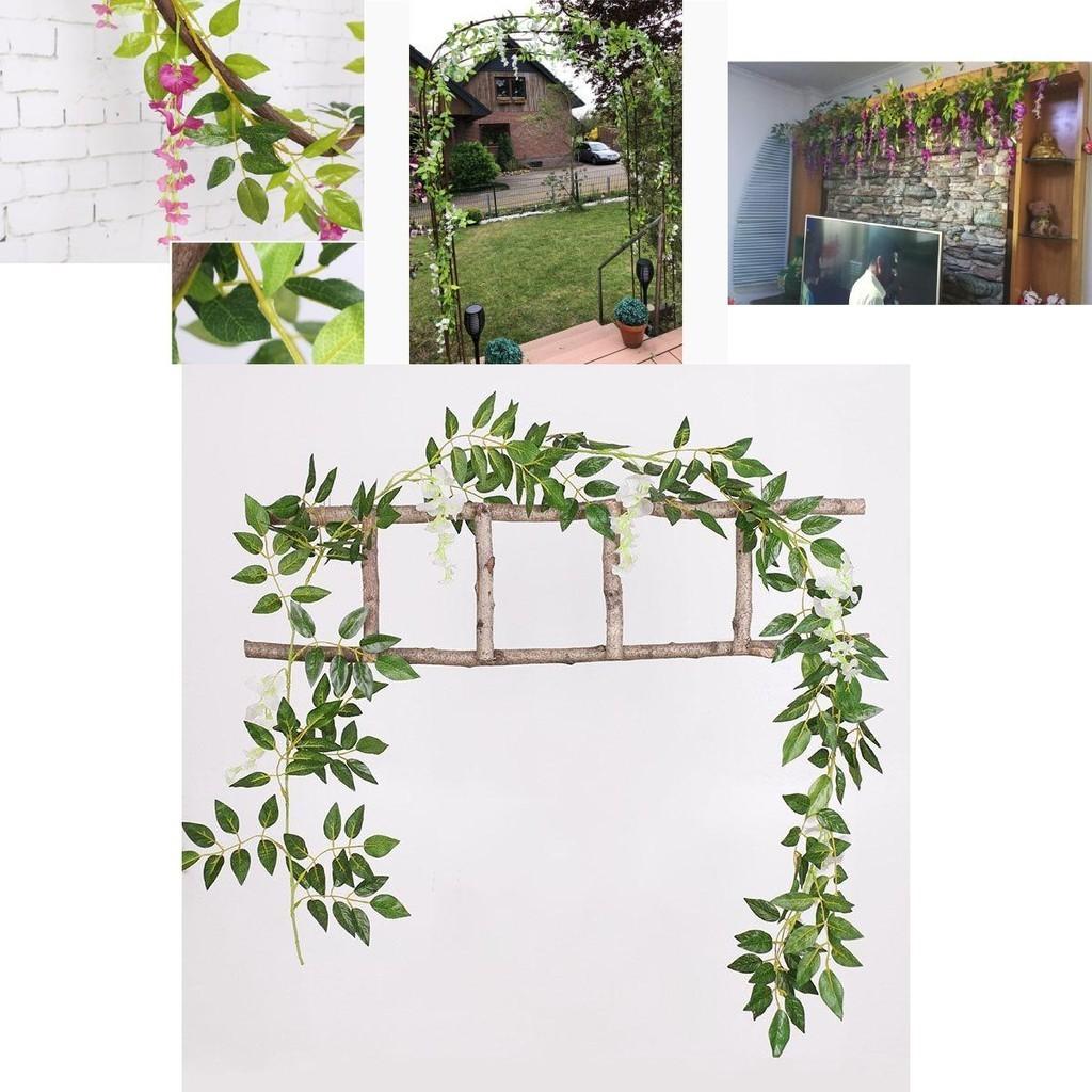 Exquisite 2x Artificial Wisteria Flower Vine Ideal For Elegant Indoor And Outdoor Decoration