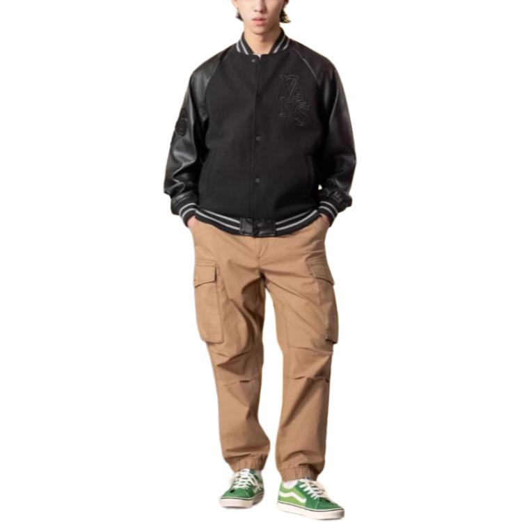 Vans Jacken Herren Schwarz Baseballkragen Moderat Sonstige VN000NDWBLK