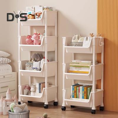 Scaffale portaoggetti mobile, organizer portaoggetti multifunzionale con ruote girevoli a 360 gradi, scaffale portaoggetti per cucina, bagno, sala da pranzo