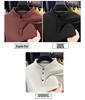 Men's German Velvet Two-Button Hoodie: Double-Sided, Chinese Style, Warm and Thickened, Autumn/Winter Casual Base Layer.