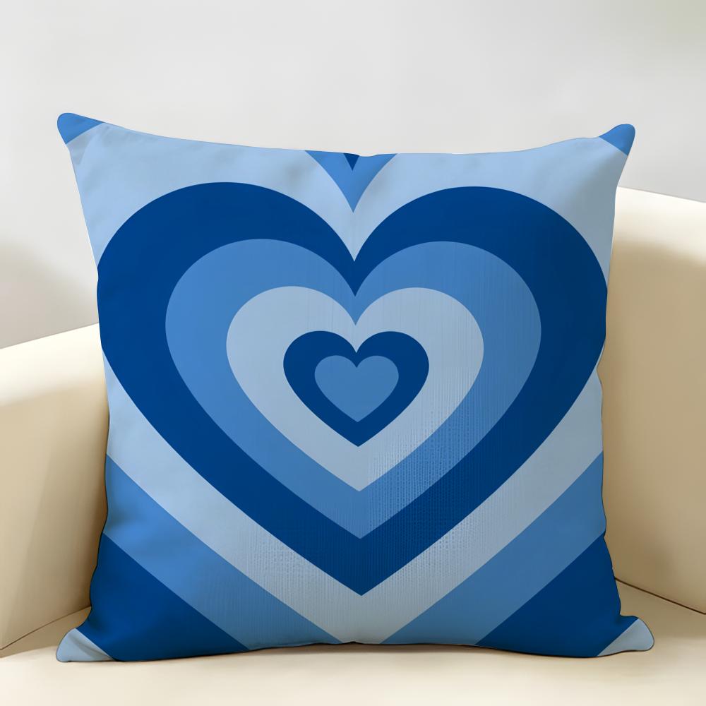 Sweet Love Cushion Cover Durable Hypoallergenic Organic Linen Short Pillow Cover Washable