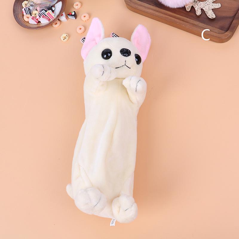 Cartoon Plush Pencil Case Plush Dog Pencil Bags For Kids Stationery Pencil Box