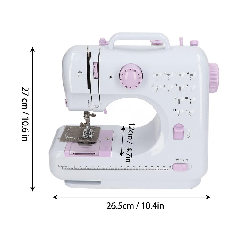 Sewing NaMachine Household Electric with Sming Function 12 Stitch Patterns Automatic Winder Small Sewing NaMachine