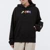 Puma Downtown Printed Logo Hoodie Women Hoodie Black 533049-51