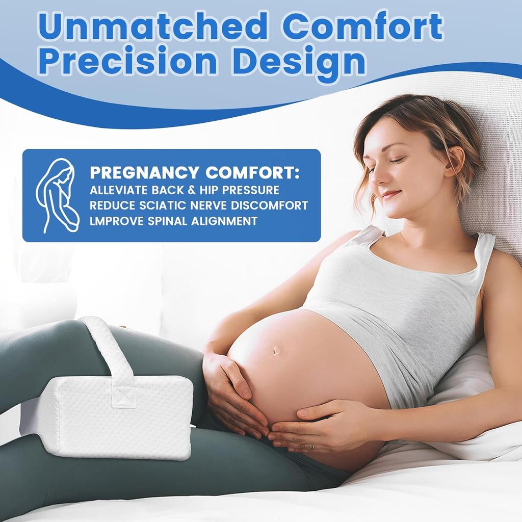 Knee Pillow for Side Sleepers, Leg Pillow Relief for Sciatica, Back, HIPS, Knees, Joints Between Legs Adults | Knee Surgery Gifts