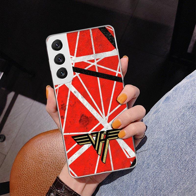 Eddie Van Halen Graphic Guitar Phone Case For Samsung Galaxy S24 S25 Edge S26 Ultra S23 S22 S21 Plus S20 FE + Personalized Print