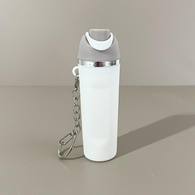 3pcs Plastic Mini Bottle Keychains Serving as Lip Balm Cases Practical Decorative Item for Daily Use Portable