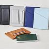 Simple Solid Color Passport Cover Multifunctional Pu Leather Card Holder Passport Clip Airplane Check-In Ticket Folder Travel