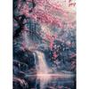Japanische Kirschblüten am Fuji Poster Hellrosa Stadt Asiatische Reise Kunstdrucke Leinwandgemälde Wandbilder Heim Zimmer Dekor