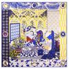 90Cm Luxury Square Scarf Women Twill Silk Rolled Palace Printed Hem Hijabs Foulard Shawl Design Head Scarves Ladies