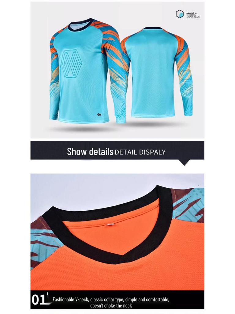Anti-collision Goalkeeper Training Set: Long Sleeve Football Uniform for Adults and Children