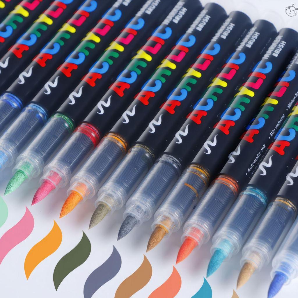 Acrylic Marker: Quick-Drying, Waterproof, Non-Bleeding, Soft Tip for Layering and DIY Painting