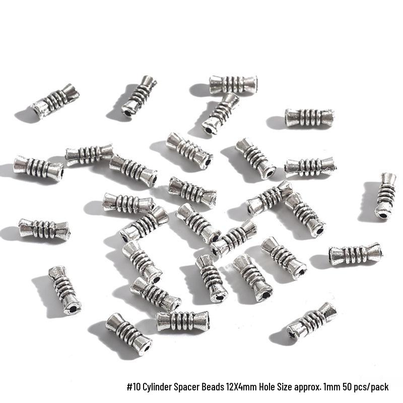 DIY Alloy Cylinder Spacer Beads & Caps for Bracelets & Necklaces