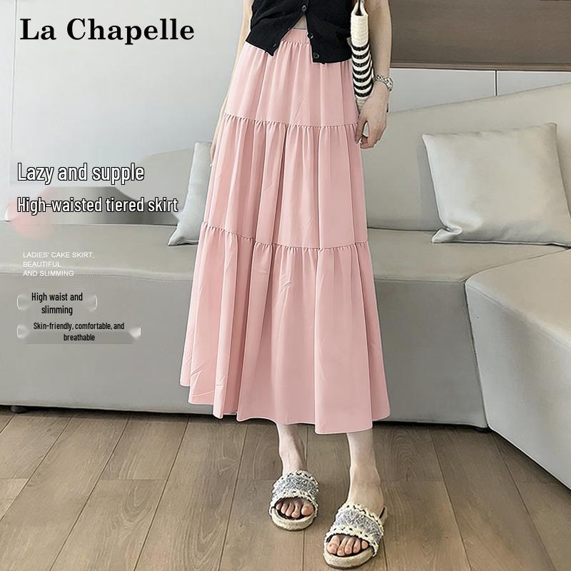 La Chapelle High-Waisted A-Line Cake Midi Skirt M