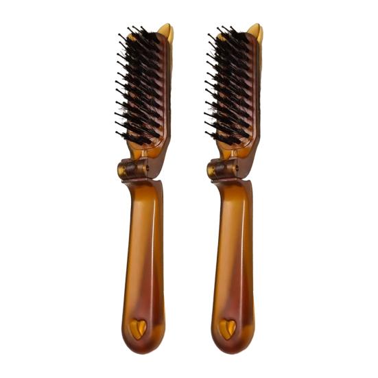 Durable Folding Comb 1/2/3Pcs Boar Bristle Foldable Hair Brush, Men Women Detangling Portable Brush Styling Travel for All Types