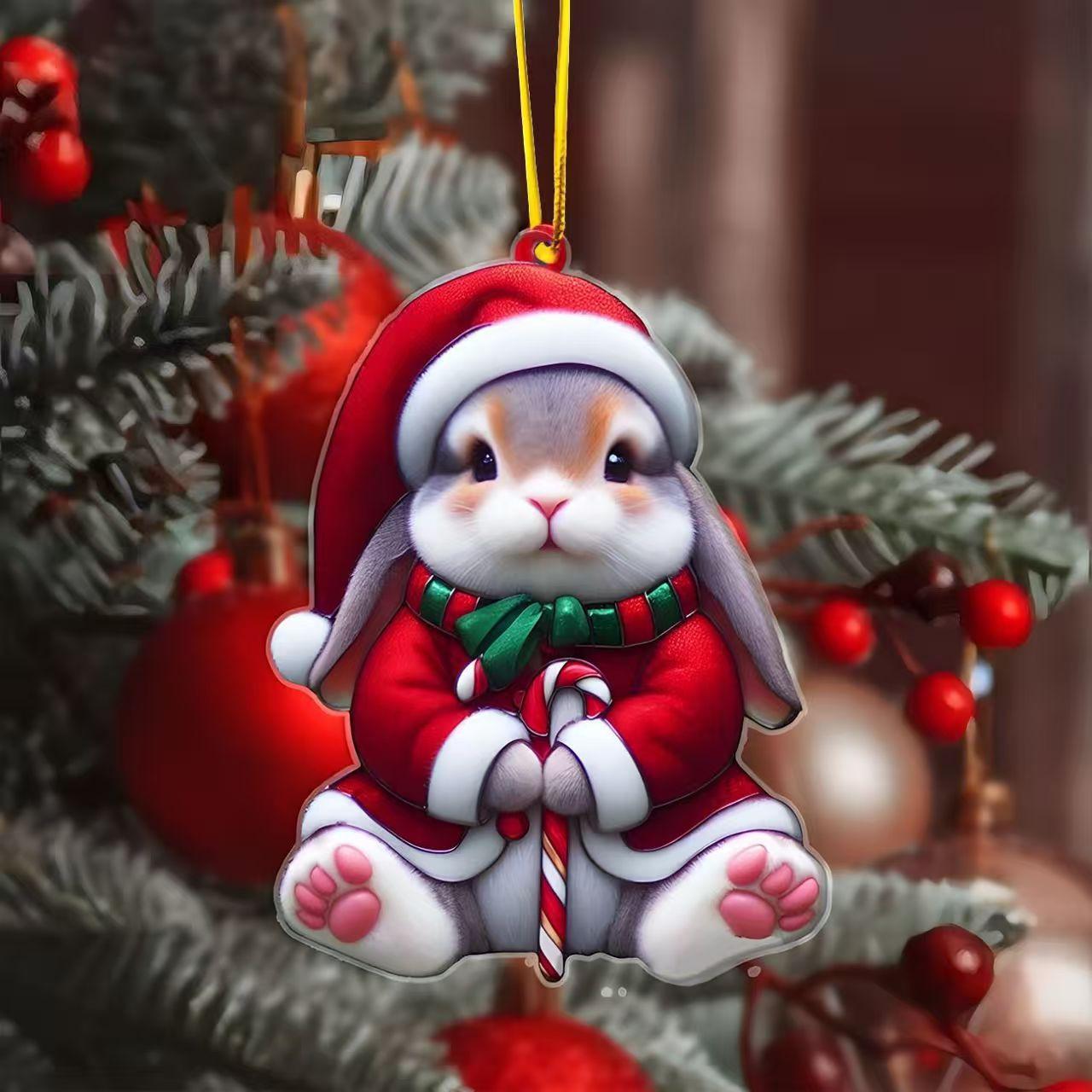 

Автомобільне дзеркало заднього виду 2d Котячий підвісний кулон Прикраси у формі тварин Аксесуари для рюкзака Креативні прикраси Декоративний декор для автомобіля