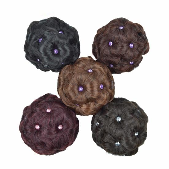 Syntetisk Hårknut Elastisk Donut Chignon Hårförlängning