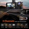 2/3 Camera Dash Cam WIFI APP DVR Recorder W/ IR Night Vision Loop Recording & 2" IPS Screen 1080P, Video Recorder, Vehicle DVR