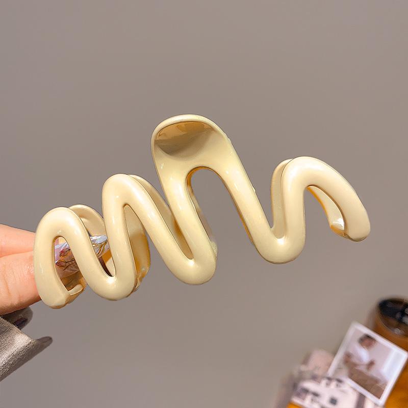 

11 см волнистые нерегулярные геометрические заколки для волос для женщин и девочек сладкие ацетатные волнистые заколки для волос шпильки аксессуары для волос жёлтый