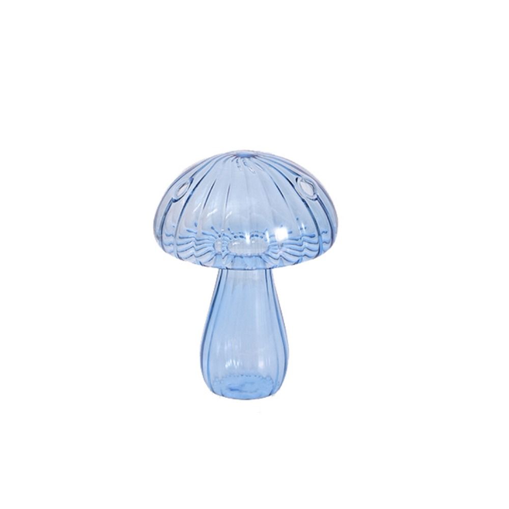 Home Decor Household Mushroom Shape Flower Bottle Aromatherapy Bottle Glass Vase Desktop Ornament