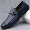 Fashion 2025 New Men Genuine Leather Loafers Non Slip Office Shoes Breathable Outdoor Slip on Flats Casual Shoes Man Dress Moccasins