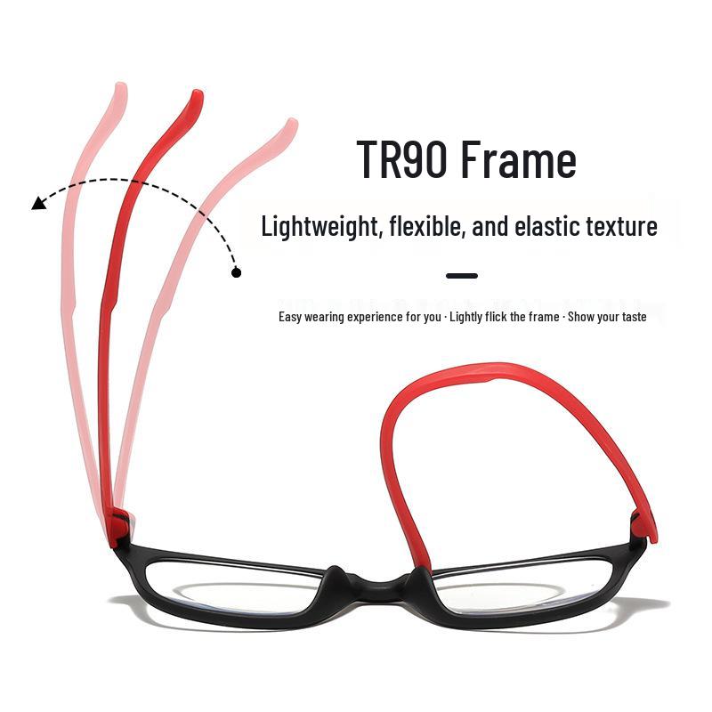 Ultra-light Auto-Adjusting Anti-Blue Light Reading Glasses with Night Vision for Men and Women, Black Tech.