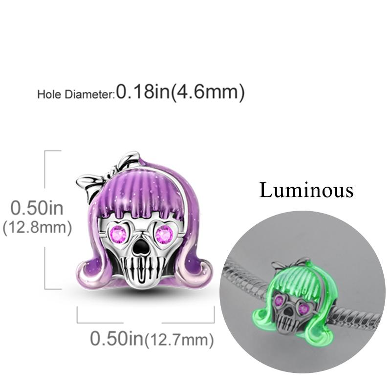 New Copper Charm Bead Charms Fireflies Stars Glowing Luminous Charm Bead Charms for Authentic Pendant Bracelets Do It Yourself Jewellery Gift