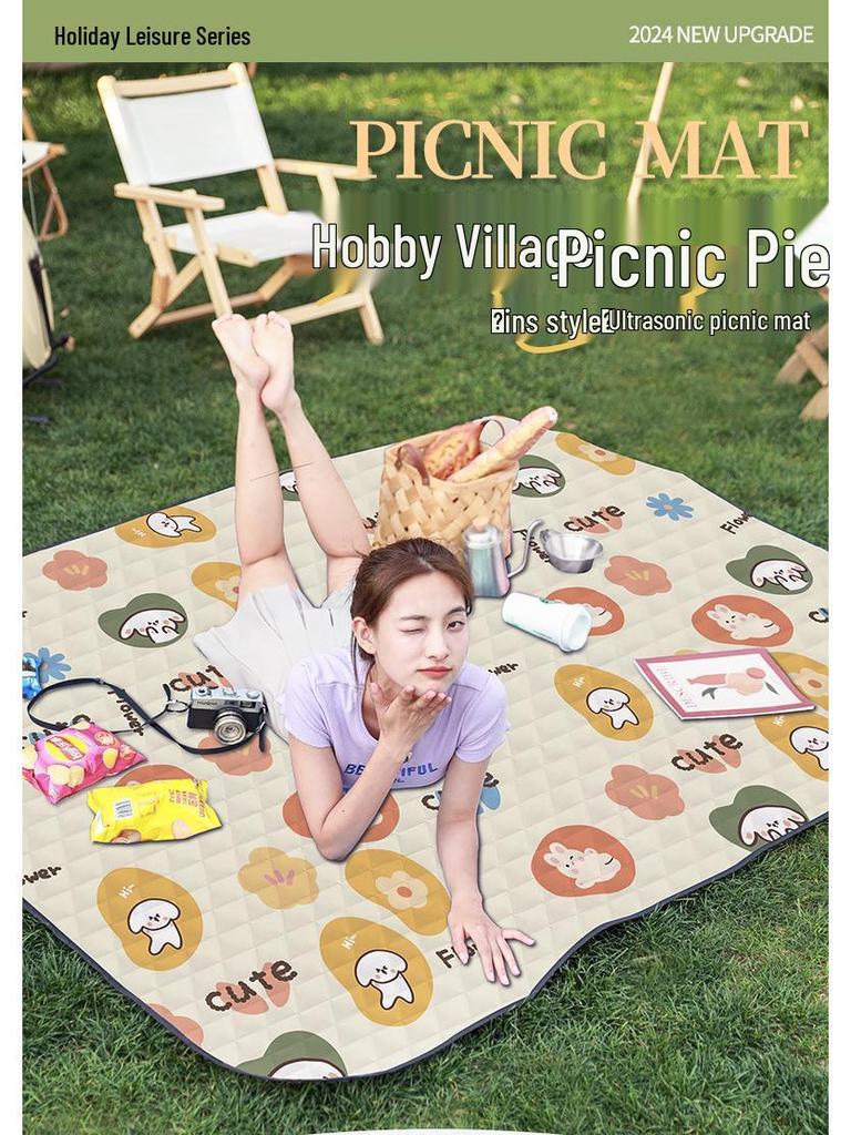 Waterproof Outdoor Picnic & Camping Mat: Thick, Moisture-Proof, Portable Lawn Cushion