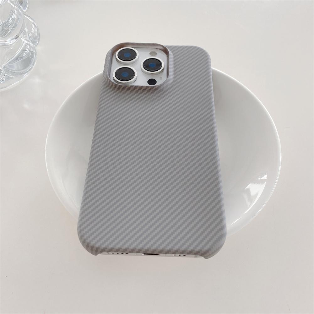 For IPhone 17 Air 16 Plus 15 14 13 Pro Max Kevlar Pattern Phone Case Carbon Fiber Leather Borderless Protective Cover